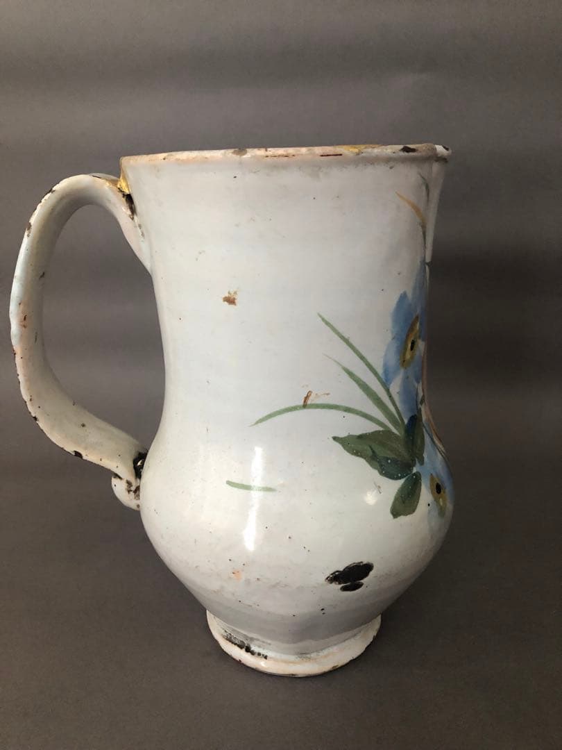 スペイン骨董　マニセス焼　水差し　アンティーク