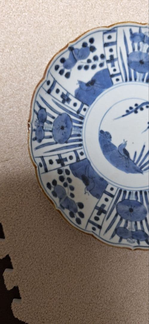 古伊万里　芙蓉手花鳥図