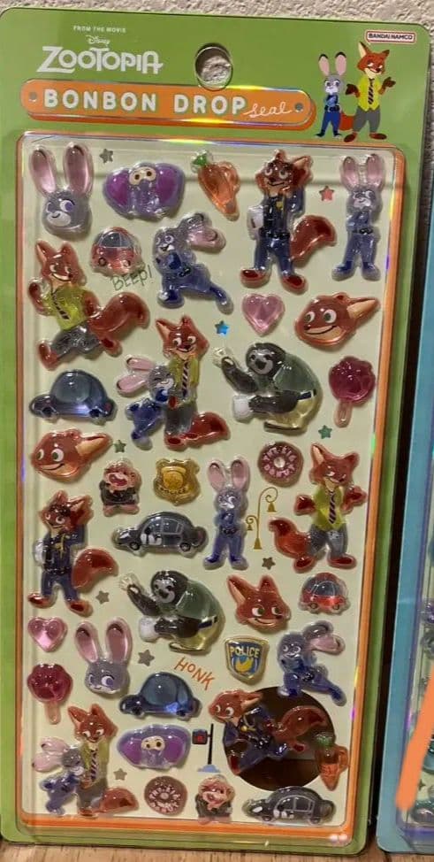 ボンボンドロップシール　ディズニー　クラシック　プリンセス　6種類