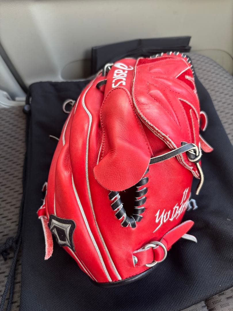 asics 硬式野球グローブ レッド
