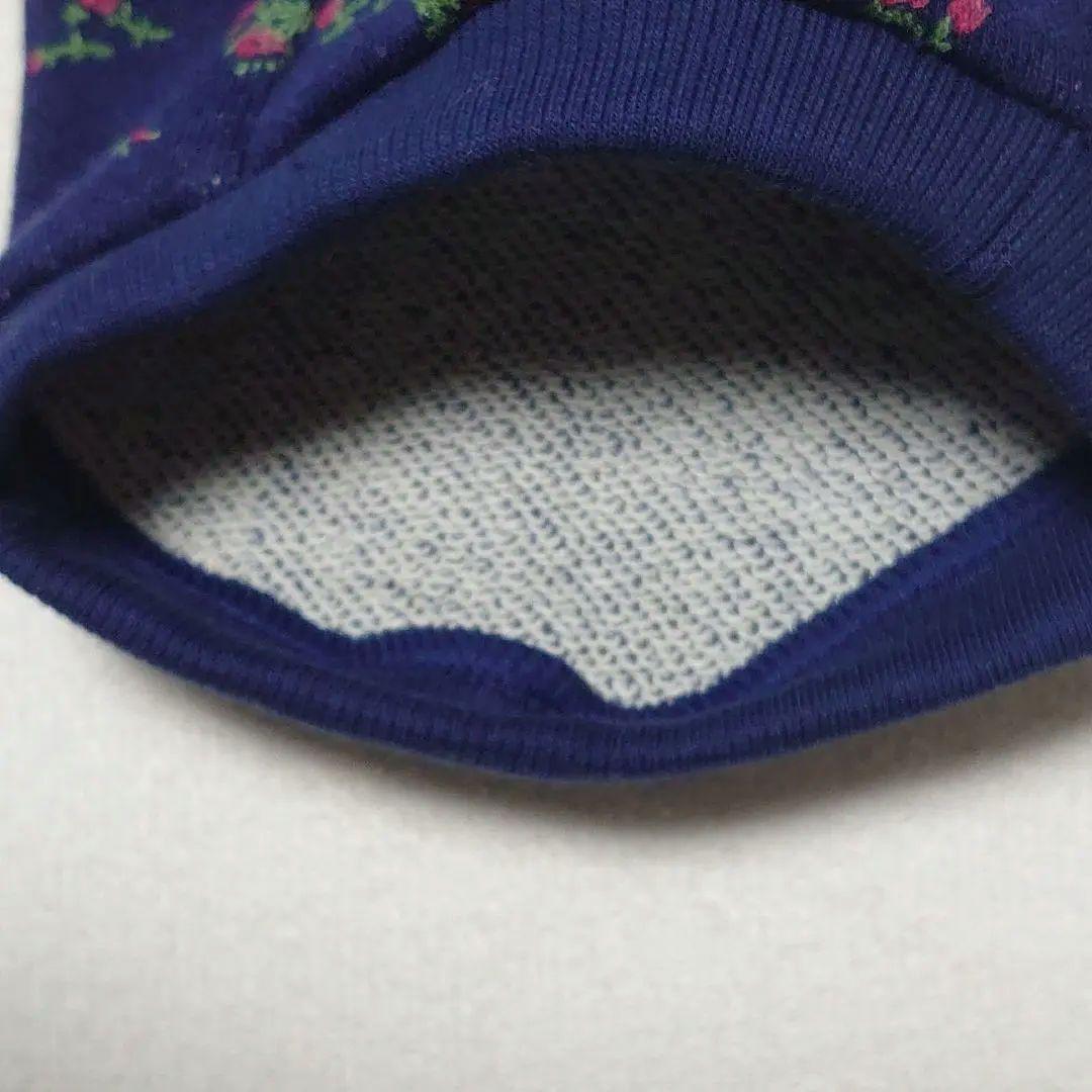 犬服 3S わんこの普段着　デニム色に小花