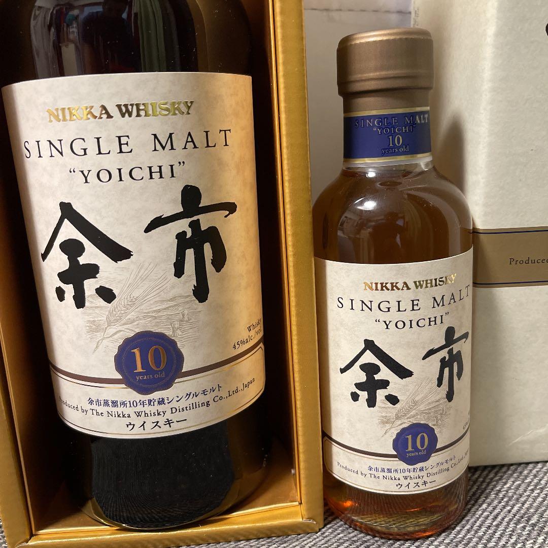 ニッカ シングルモルトウイスキー 余市10年700ml &180ml