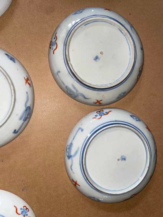 古伊万里　5枚　皿　向付　19.2センチ　有田焼