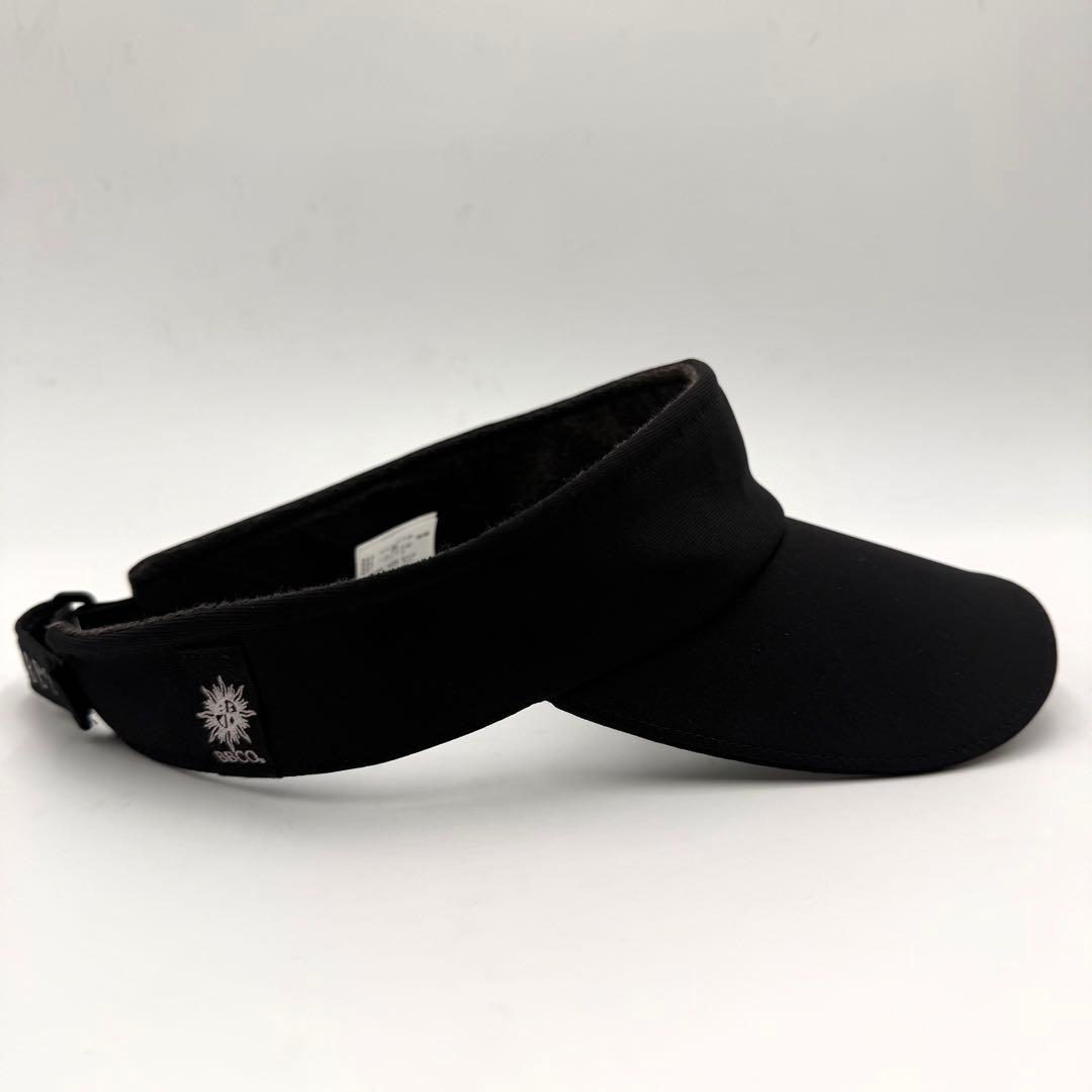 BBCO シルバーメタルプリント ゴルフサンバイザー ブラック 日本製