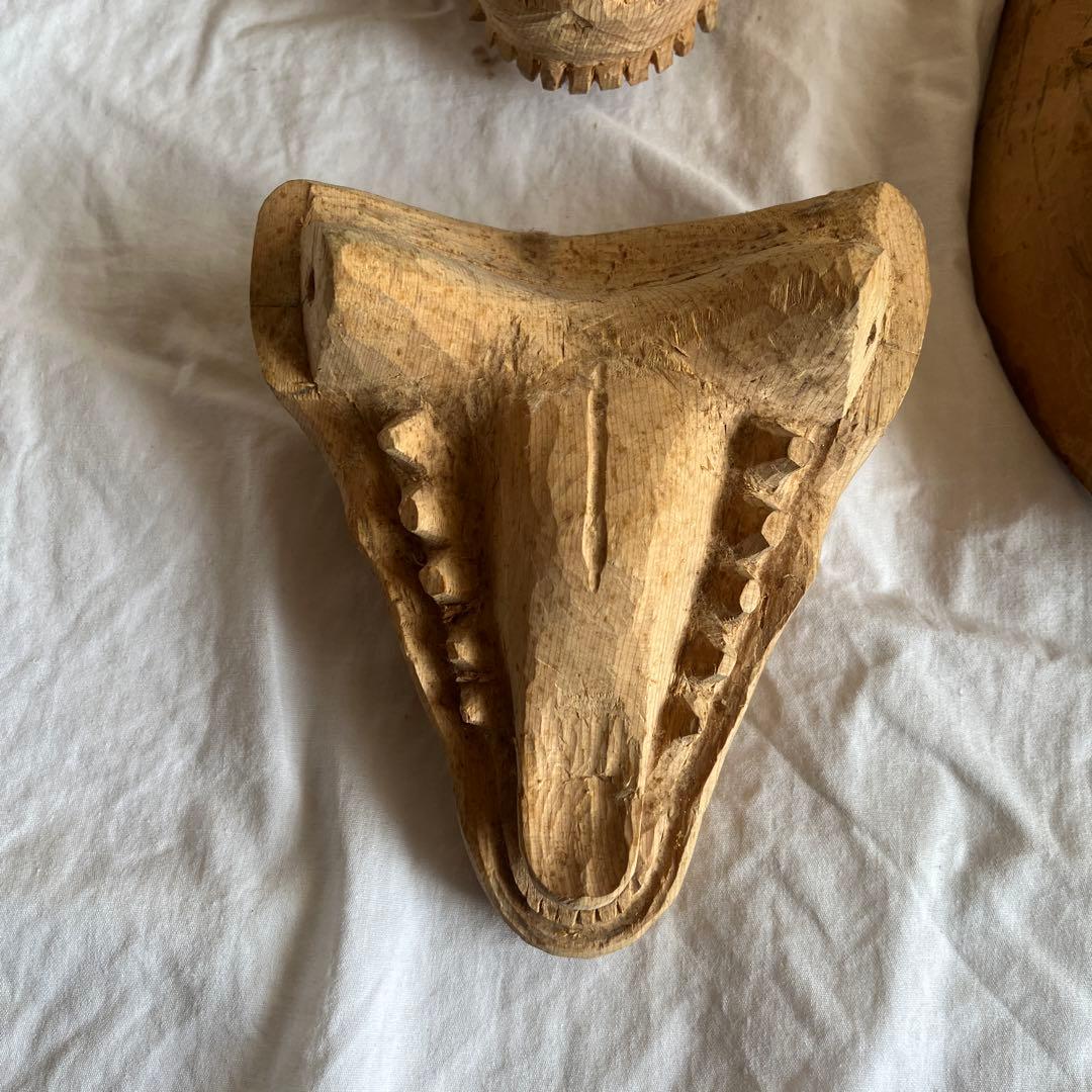 能面，色つけ前