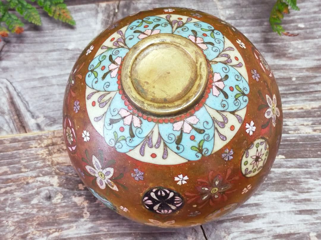 ♥古七宝　菓子器　金平糖入れ　木箱付き　骨董品