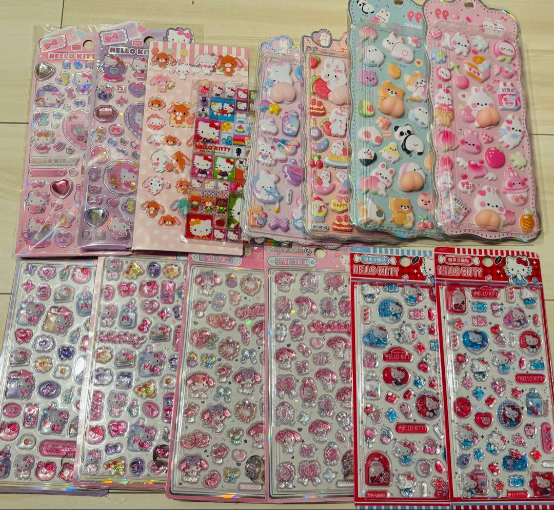 新品　ボンボンドロップシール　サンリオ　うるちゅる　正規品　74枚セット　.