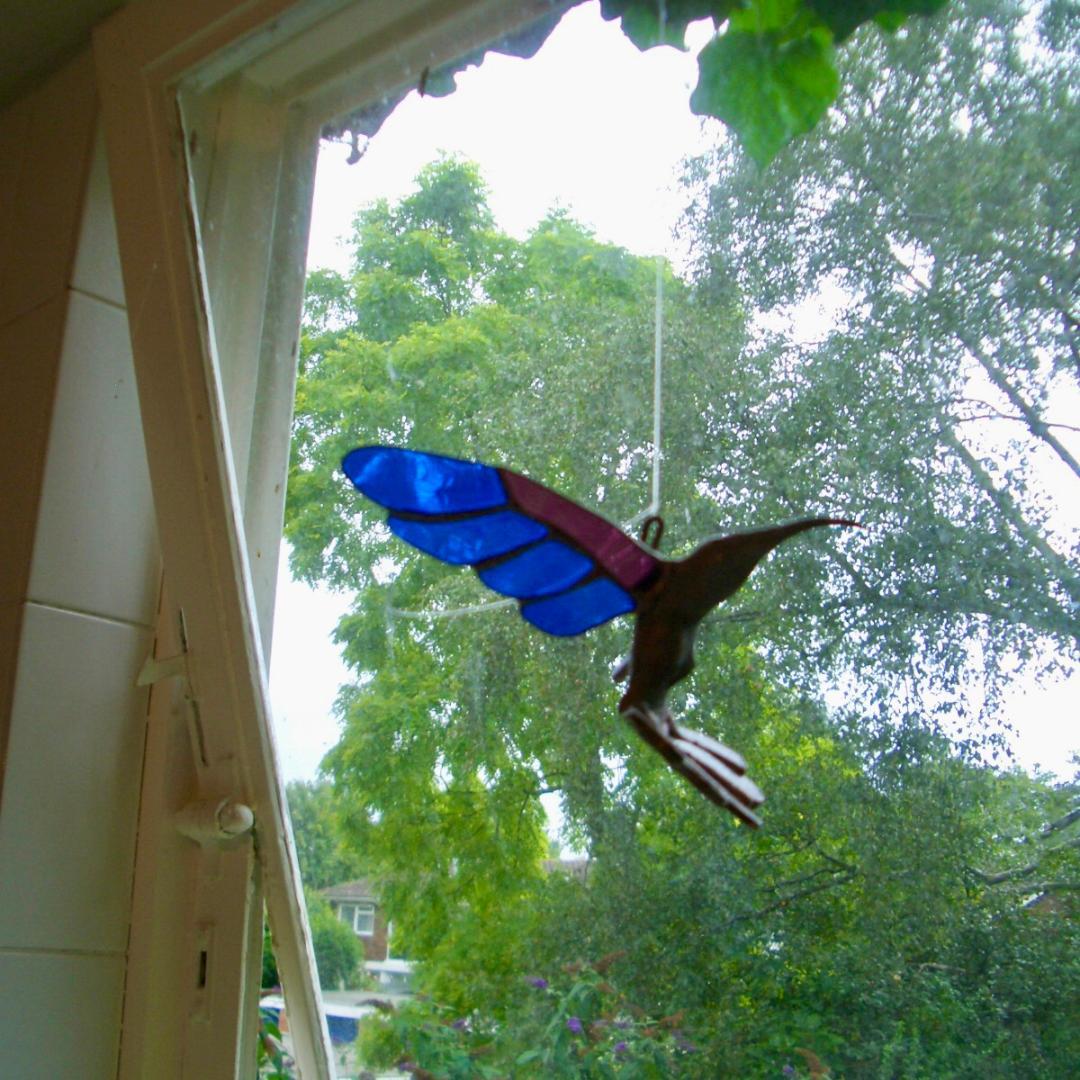 a*u様 ヴィンテージ　ハチドリ　ハミングバード　アメリカ製　ステンドグラス　モ