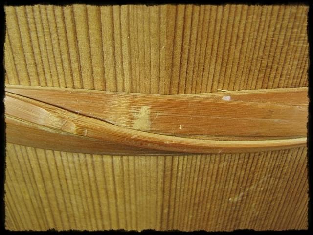 露地道具 水張桶 大型 手桶 水桶 通桶 つくばい 木地 茶道具 f319