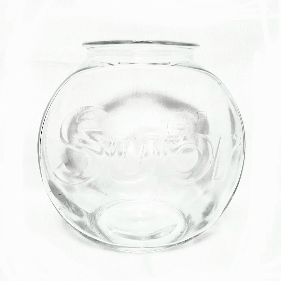 新品⭐シュプリーム⭐ロゴ ガラス アクアリウム 水槽 金魚鉢 テラリウム 花瓶