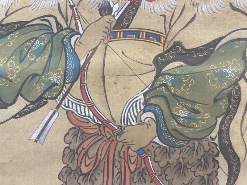 狩野梅雲(狩野為信)／狩野氏信の息子「人物画」掛軸 絹本：幕府の表絵師