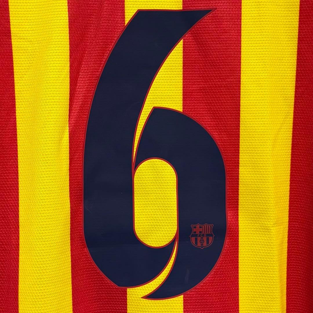 【極美品！】13/14 バルセロナFC ♯6 シャビ【Lサイズ】アウェイ