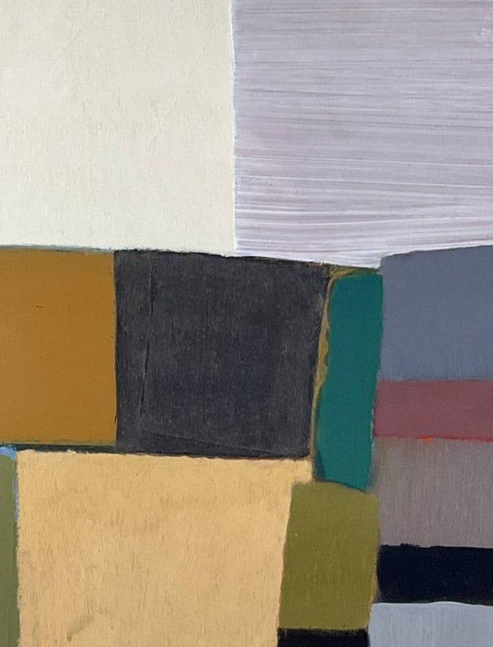 ミニマルアート·レクタンブル絵画 F6号額付作者不詳