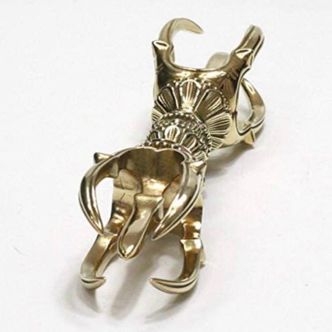 希少　金剛杵　五鈷杵　法具　チベット密教　ビンテージ　バジュラ　仏教美術　黄銅製