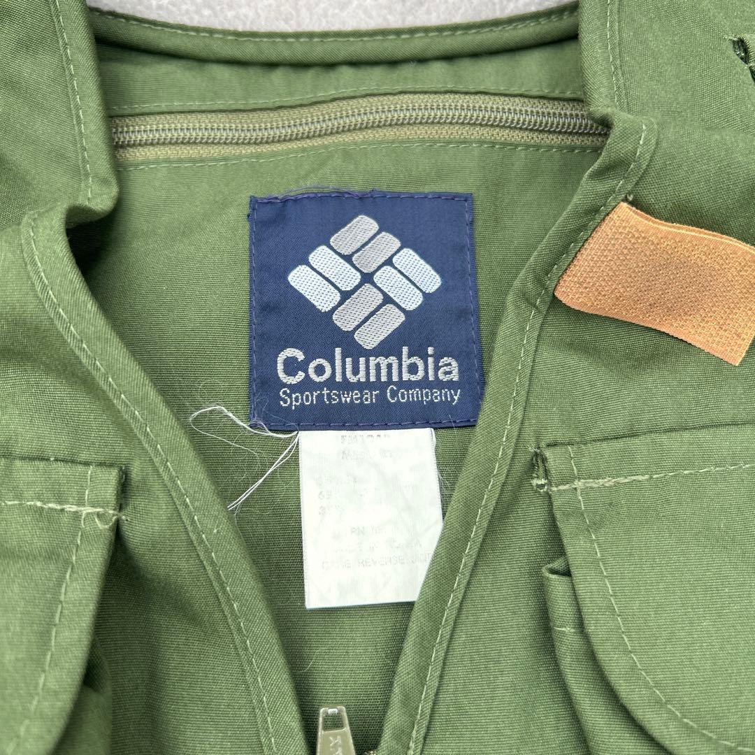 80s 短丈　紺タグ　多ポケット　フィッシングベスト　コロンビア