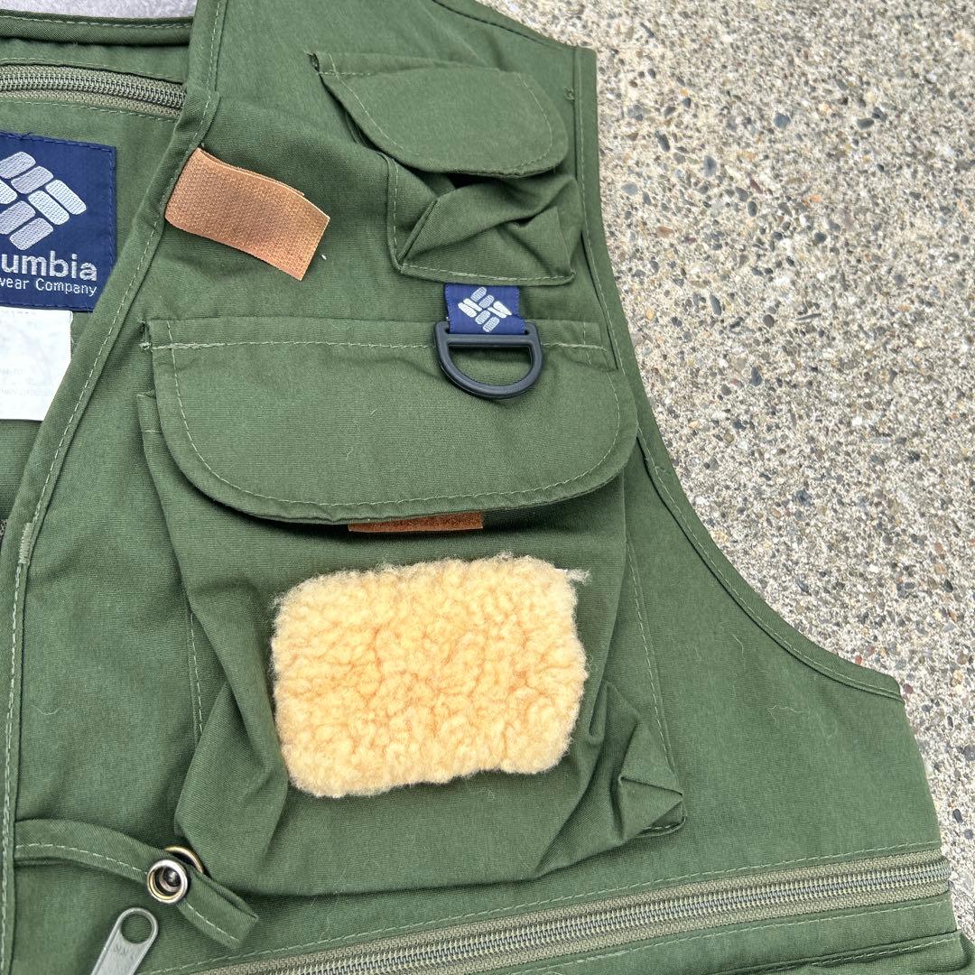 80s 短丈　紺タグ　多ポケット　フィッシングベスト　コロンビア