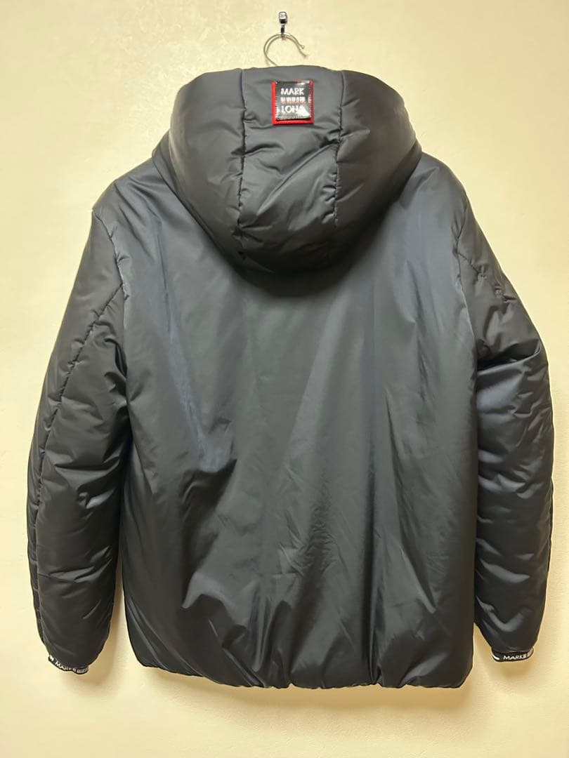 マークアンドロナ 近年モデル ジップブルゾン コード フード 中綿 黒　ゴルフ