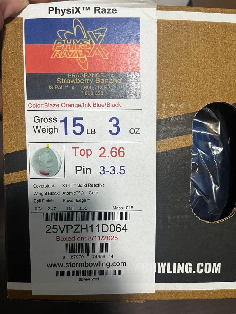 PhysiX Raze ボウリングボール 15LB フィジックスレイズ