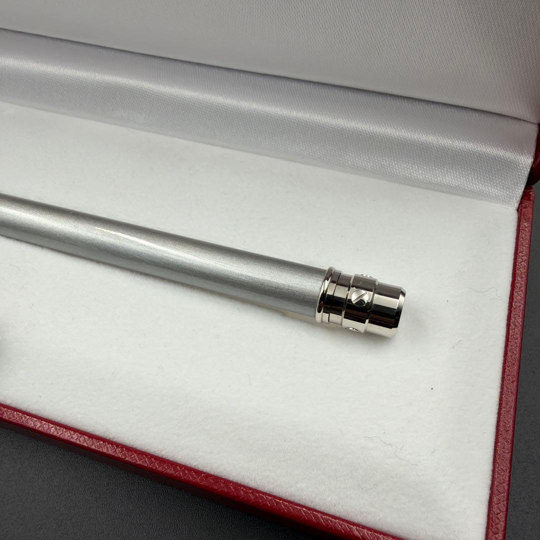 箱付 Cartier / カルティエ サントス ボールペン プラチナフィニッシュ