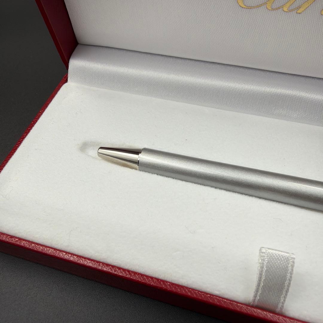 箱付 Cartier / カルティエ サントス ボールペン プラチナフィニッシュ