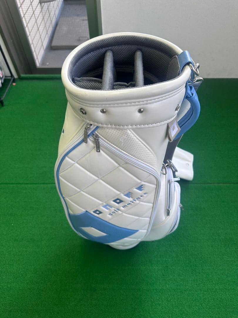 オノフ　レディースキャディバック　ホワイト×ブルー