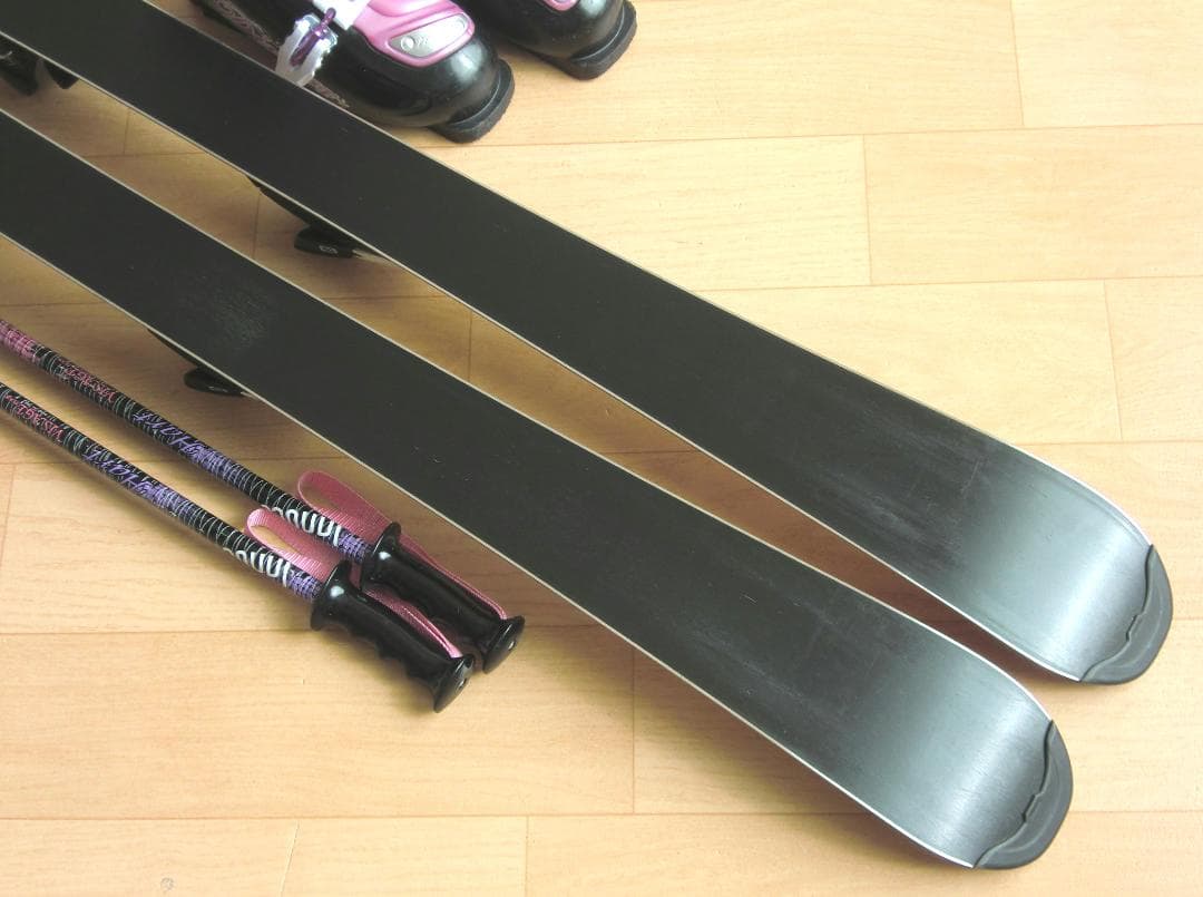 ■■送料無料■サロモン■子供用スキーフルセット■板120靴22■WAX済■■