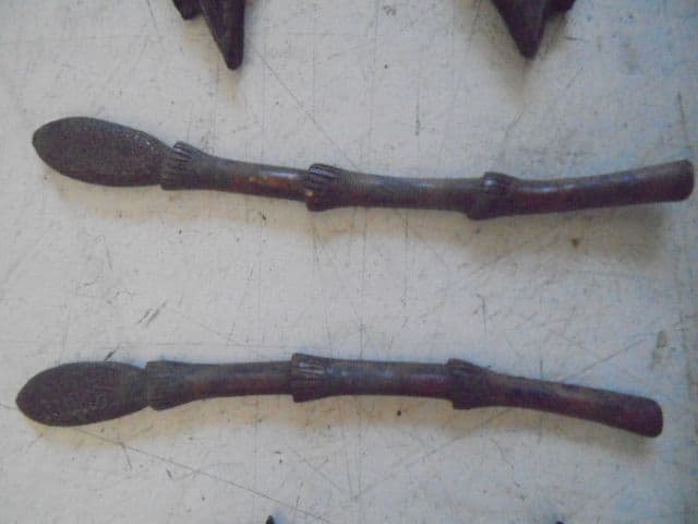 AKa7071　珍品　日本刀　古い目貫　兜　つくし　蟹？　３セット刀装具　当時物