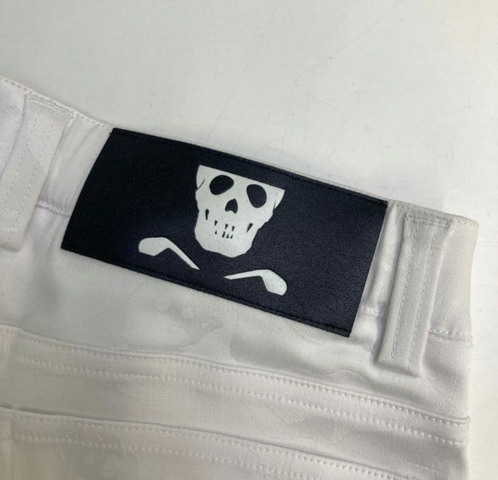 MARK & LONAマークアンドロナ　 レディースパンツ ホワイト裾ジッパー