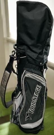 送料無料/超美品TOURSTAGE キャディバッグ ブラック/カモフラージュ