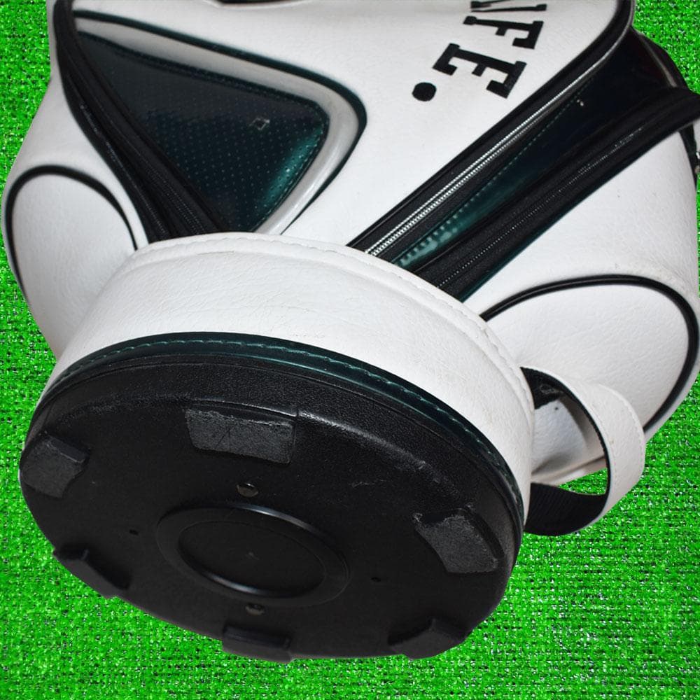 adabat アダバット ゴルフ キャディバッグ【ホワイト/グリーン】美品！