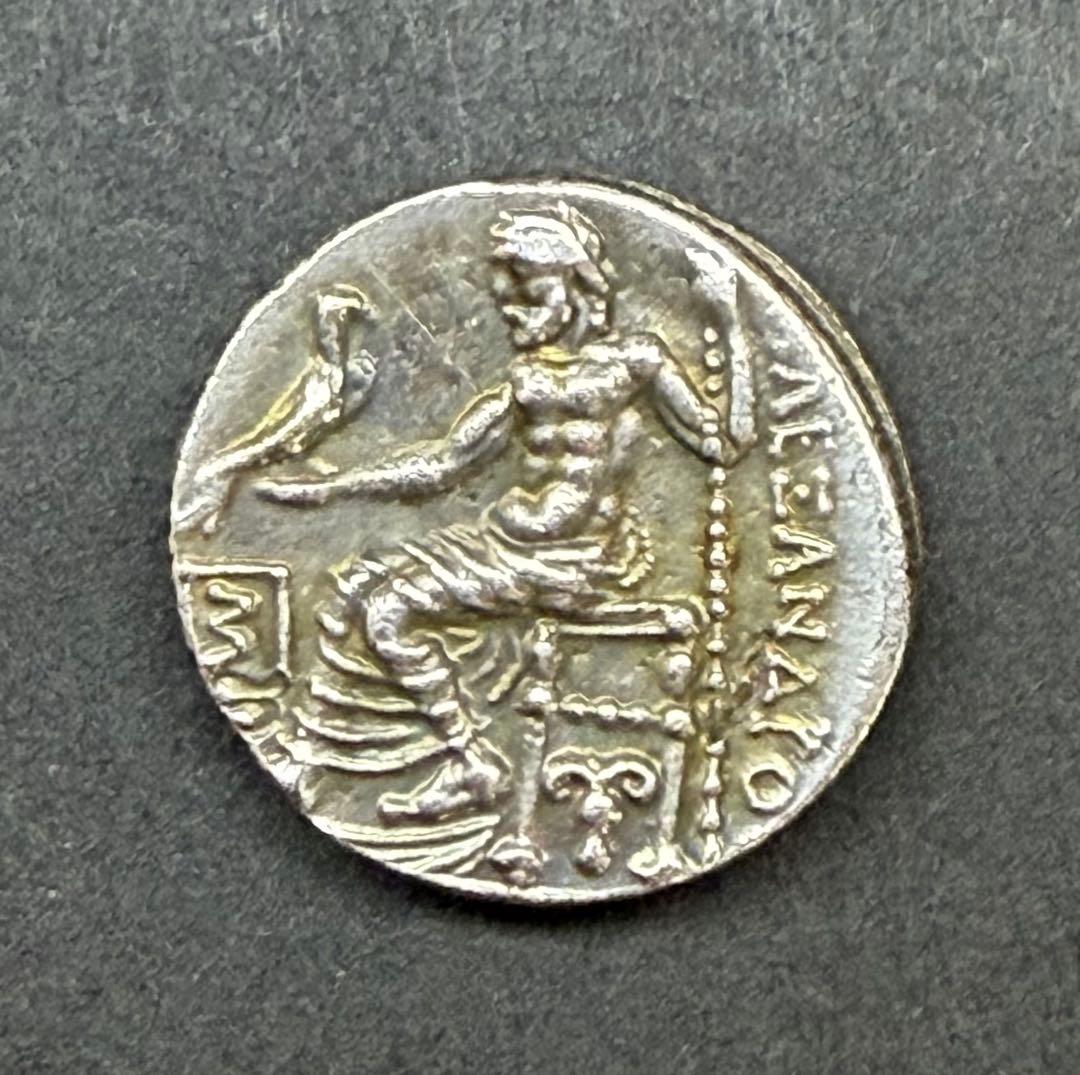 古代ギリシャ銀貨 アレクサンドロス大王 ヘラクレス ゼウス ドラクマ級