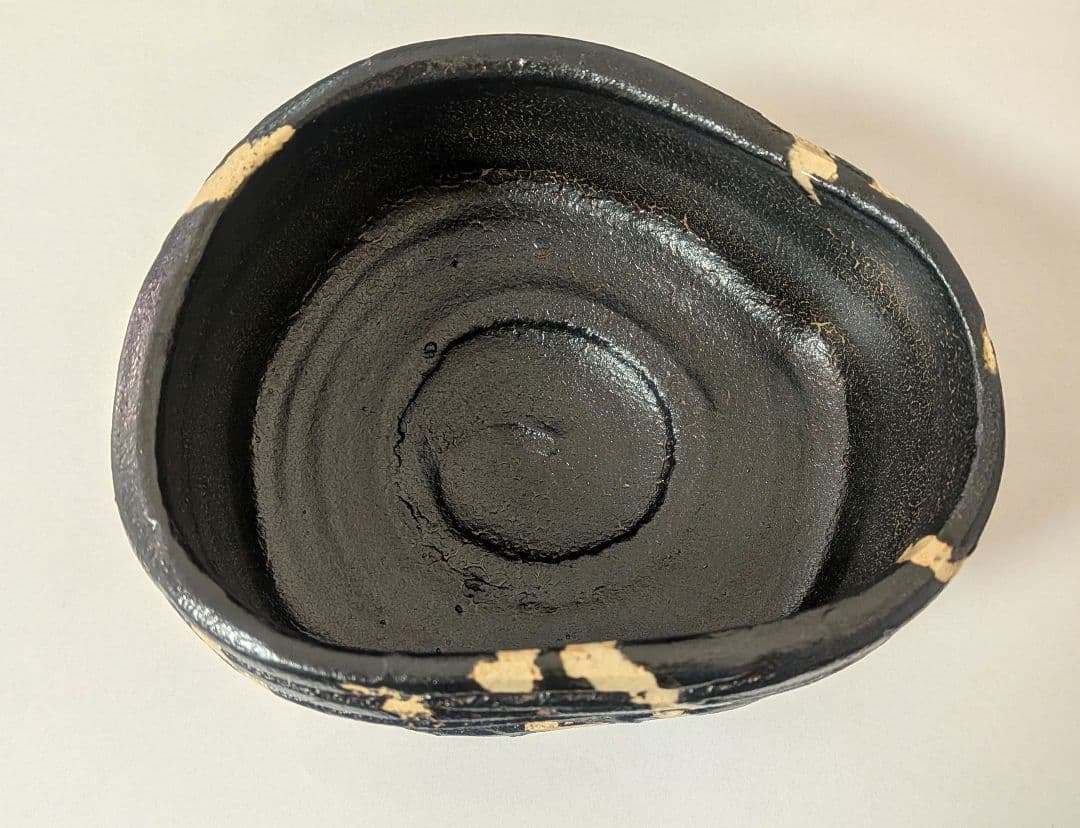 『竹村脩』くろがね窯　黒織部　茶碗　茶道具　高知　共箱　抹茶