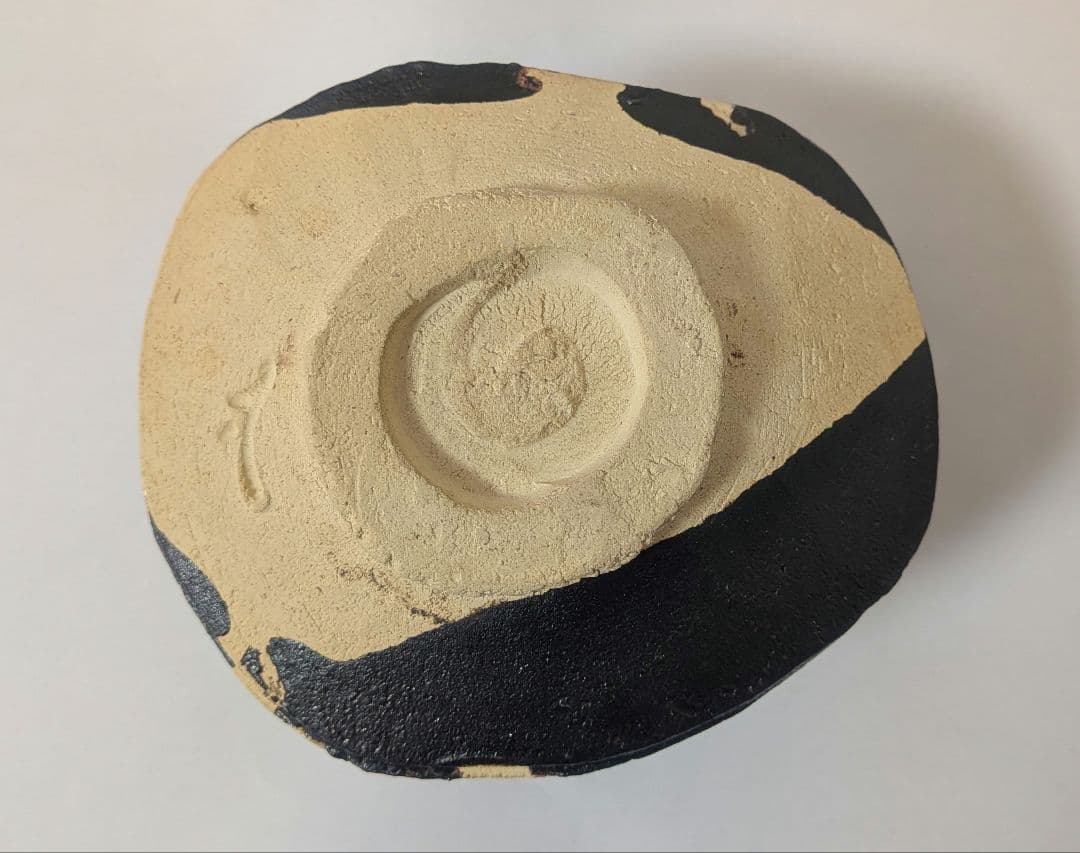 『竹村脩』くろがね窯　黒織部　茶碗　茶道具　高知　共箱　抹茶