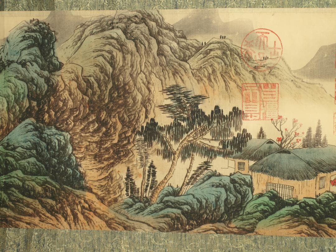 骨董市仕入れ品　中国明時代の掛軸　激安骨董品　肉筆保証 BD437A8-2