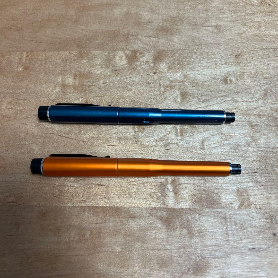 クルトガダイブ　金属製シャープペンシル 青 オレンジ 2色セット