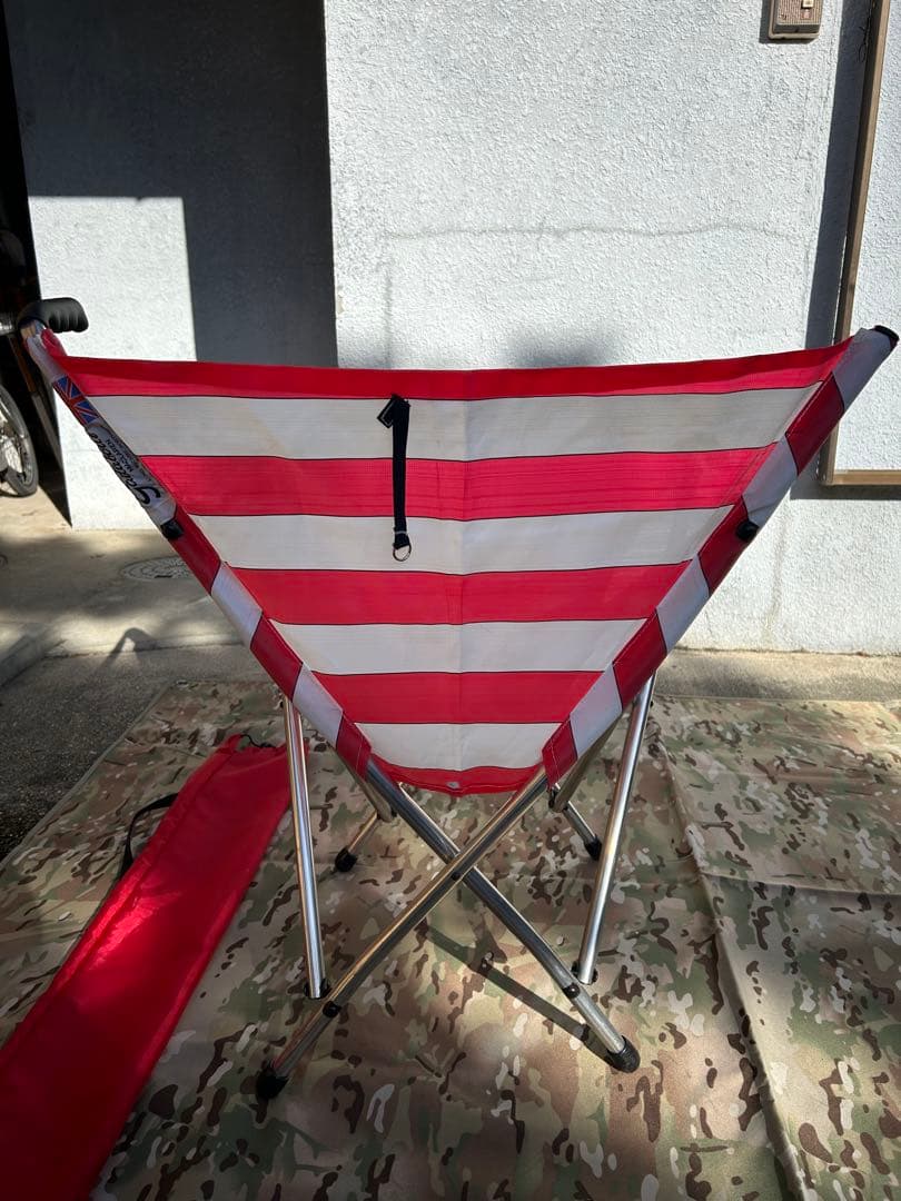 ガダバウトチェア 赤×白 ストライプ
