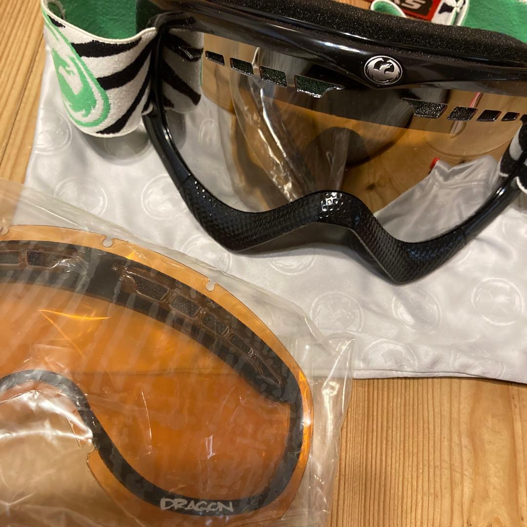 新品　ドラゴンDRAGON DX S ゴーグル ブラック エクストラレンズ付き