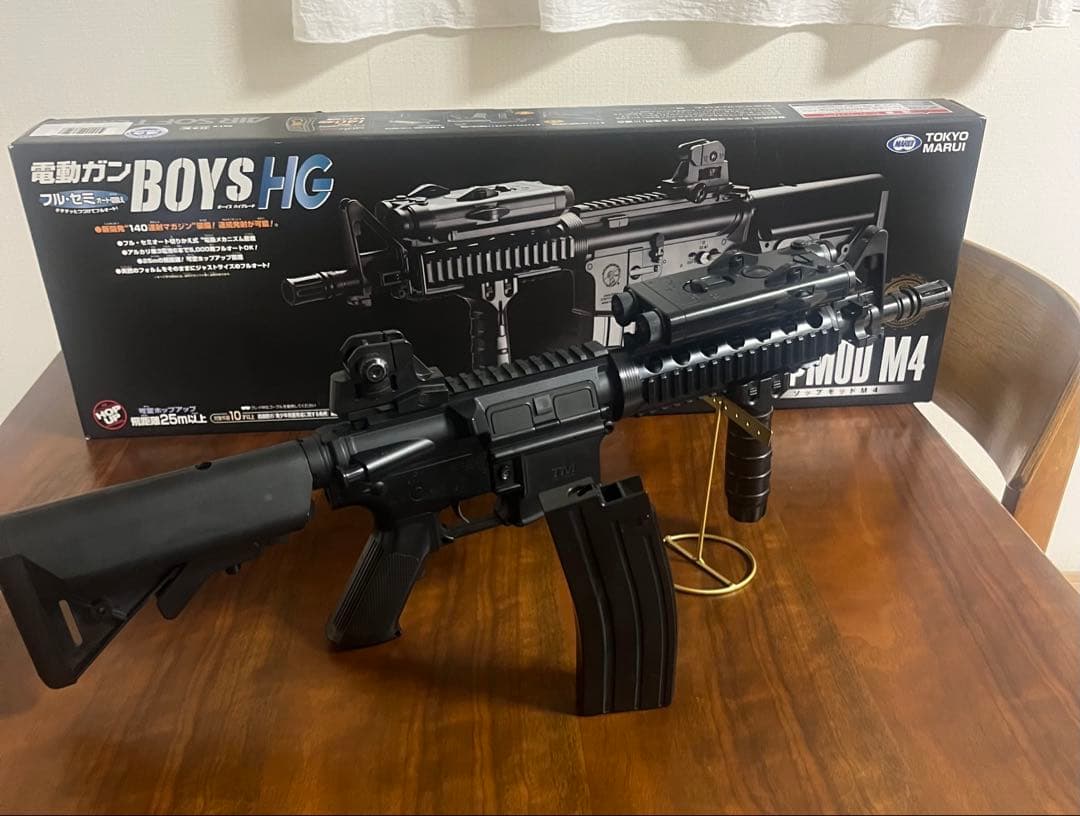 美品　東京マルイ カスタム　ソップモッドM4 電動ガン ボーイズ　金属ピニオン