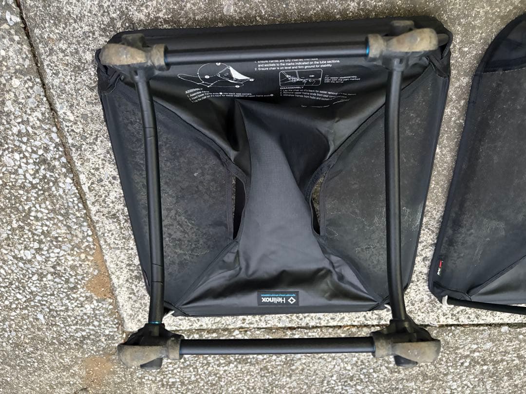 Helinox グラウンドチェア オールブラックカスタム 2脚セット