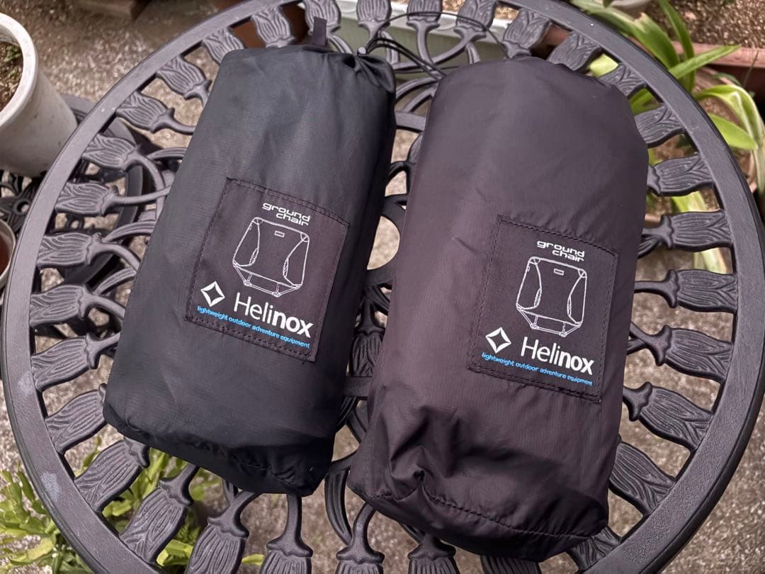 Helinox グラウンドチェア オールブラックカスタム 2脚セット