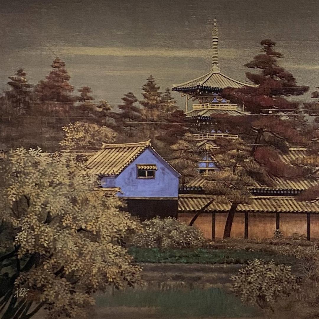 土屋雅裕、【斑鳩】、希少な額装用画集より、新品額装付、状態良好