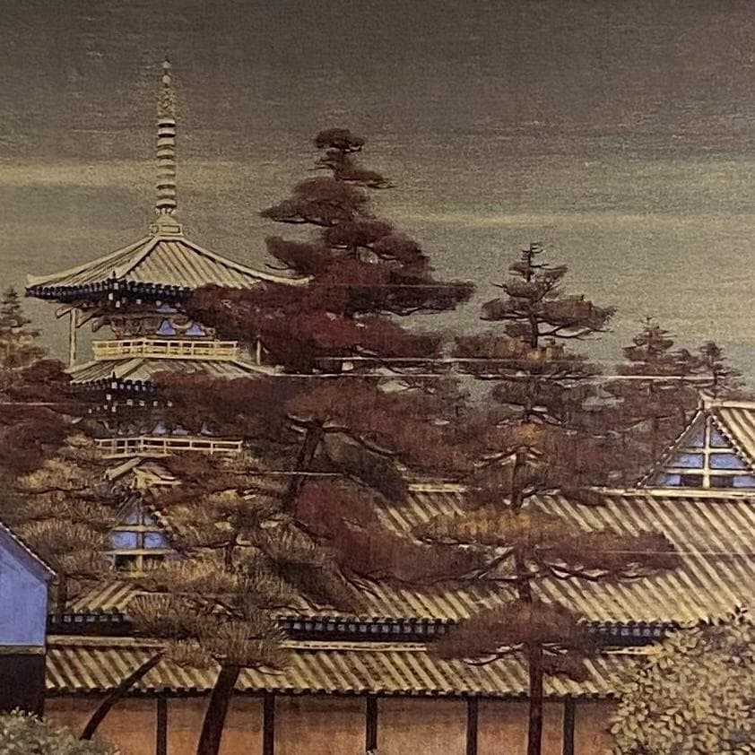 土屋雅裕、【斑鳩】、希少な額装用画集より、新品額装付、状態良好