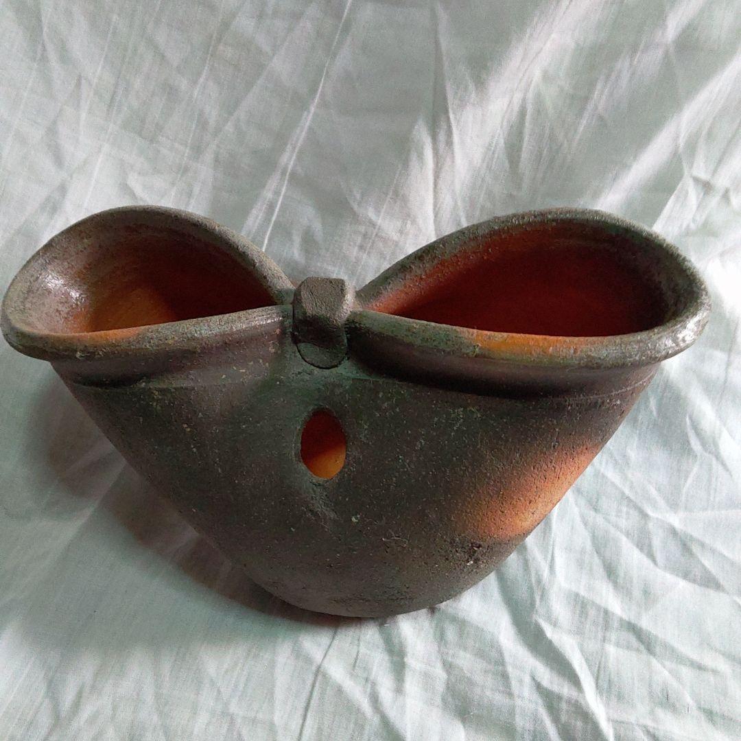 備前焼　はぜ壺型花器