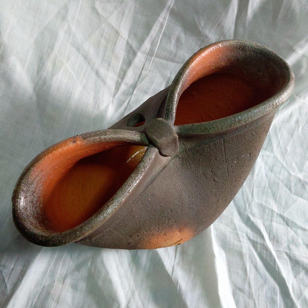 備前焼　はぜ壺型花器