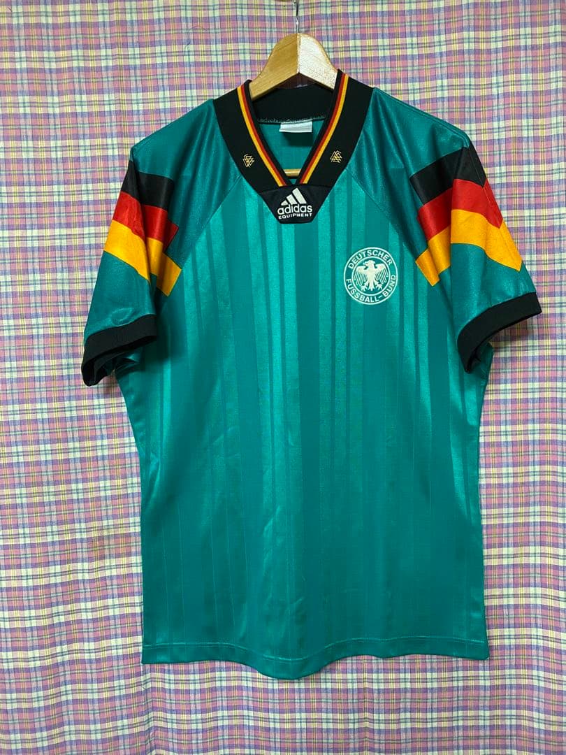 adidas◼️90sビンテージ◼️EQTドイツ連盟ユニホームシャツ◼️サッカー