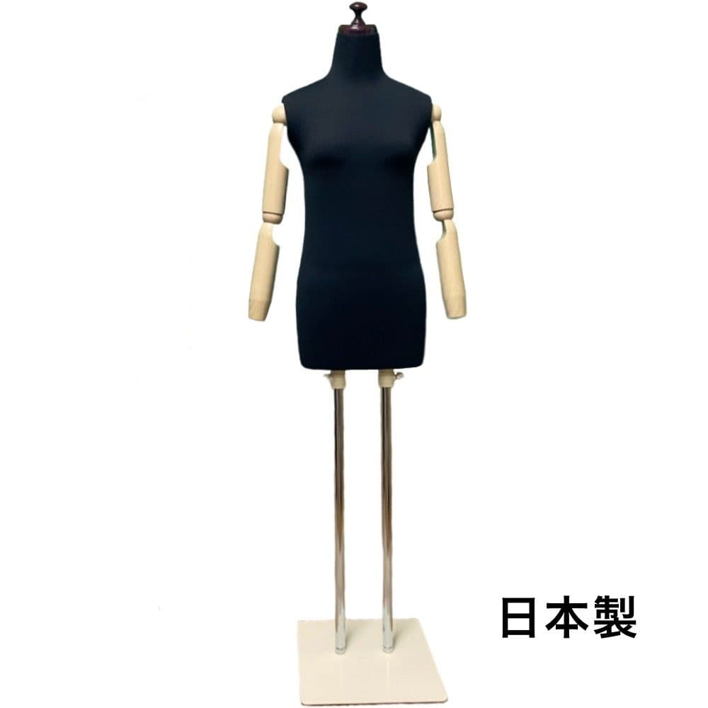 和装トルソー可動腕ブラック　着付け練習用ボディ　和装ボディ　着付けマネキン腕付き