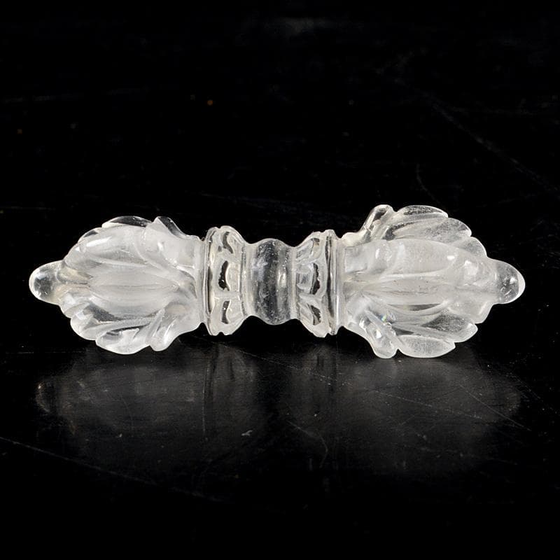 天然石　水晶彫刻　金剛杵　五独鈷　V　6308