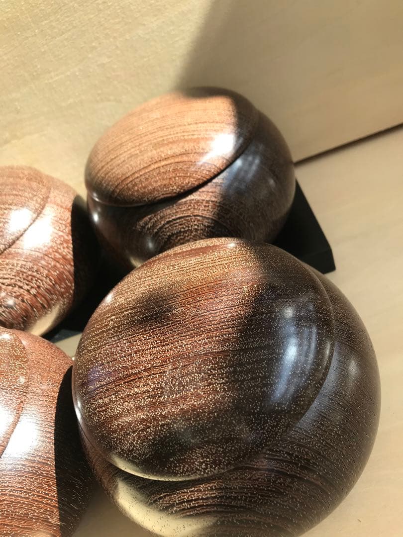 タガヤサン　鉄刀木　碁盤　碁器　碁箱　碁　特大　36号　1組セット