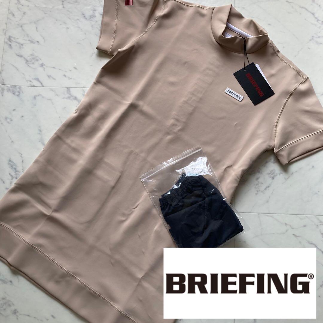 定価30800円【新品】レディースSブリーフィング モックネックワンピース薄茶