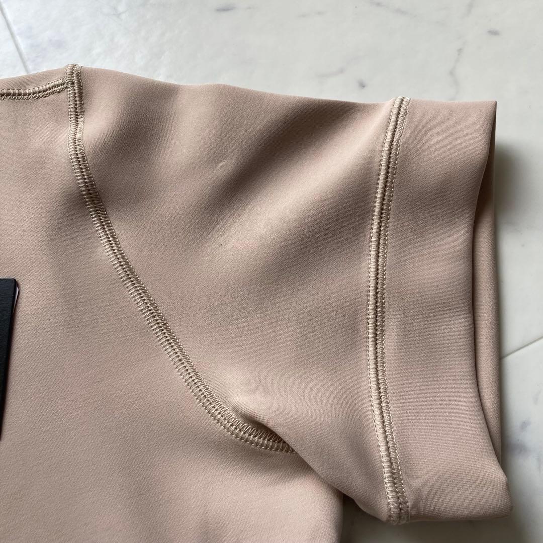 定価30800円【新品】レディースSブリーフィング モックネックワンピース薄茶